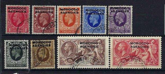 Image of Morocco Agencies SG 66/74 FU British Commonwealth Stamp